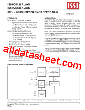 IS64C5128AL型号图片