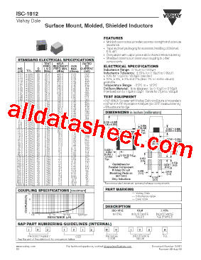 ISC1812RV100K型号图片