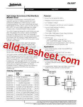 ISL6207HRZ型号图片