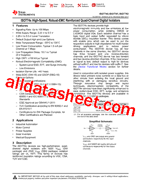 ISO7741FDW型号图片