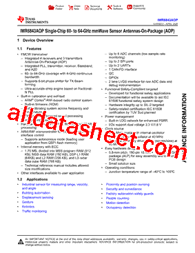 IWR6843AOP型号图片