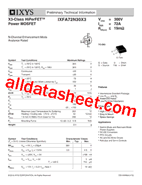 IXFA72N30X3型号图片