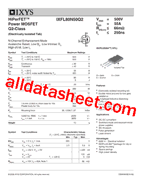 IXFL80N50Q2型号图片