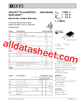 IXFR4N100Q型号图片