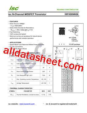 IXFX90N60X型号图片