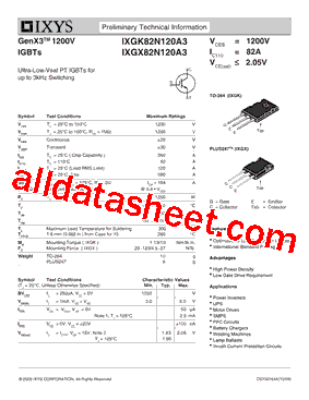 IXGK82N120A3型号图片
