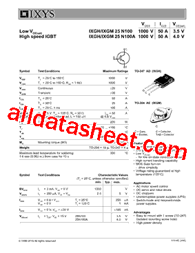 IXGM25N100型号图片