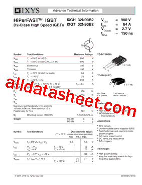 IXGT32N90B2型号图片