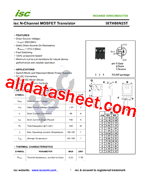 IXTH86N25T型号图片