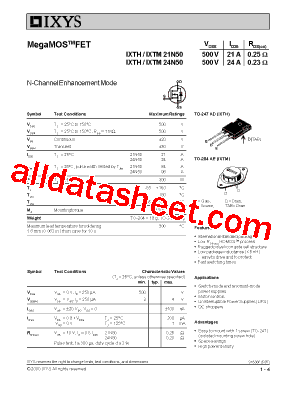IXTM24N50型号图片