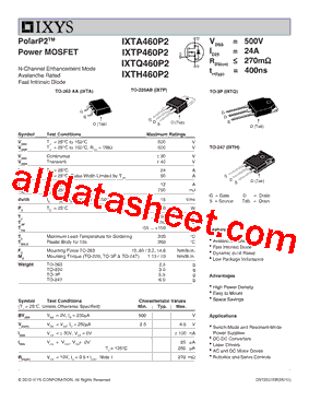 IXTP460P2型号图片