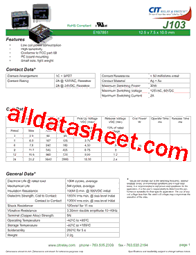 J1031C12VDC.15S型号图片