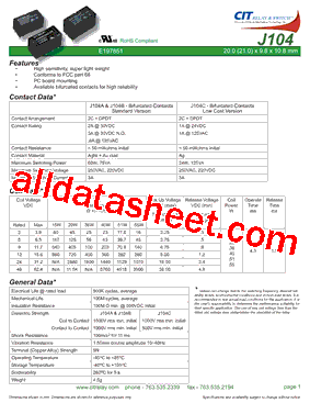 J104A2C12VDC.40S型号图片