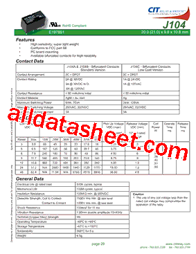 J104A2C5VDC型号图片