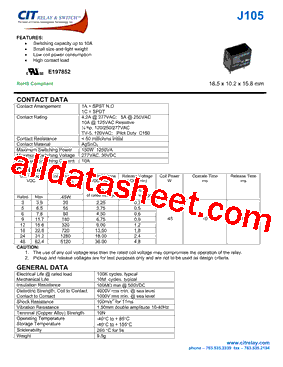 J1051A5VDC型号图片