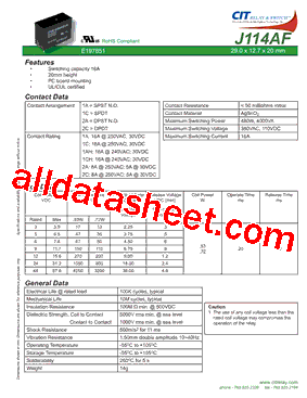 J114AF1CS18VDC型号图片