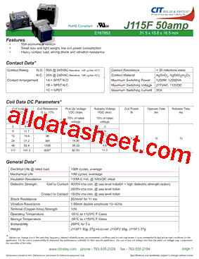 J115F11AHL5VDCNH1.5U型号图片