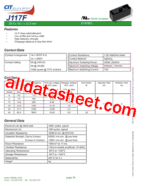 J117F1CS48VDC型号图片