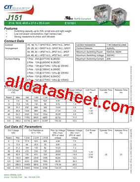 J1512AF240VDC型号图片