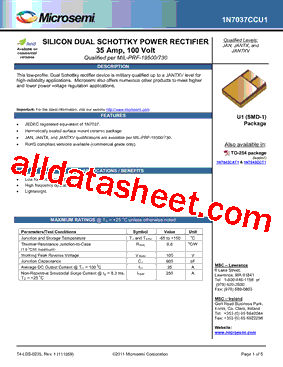 JAN1N7037CCU1型号图片