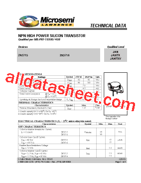 JAN2N3715型号图片