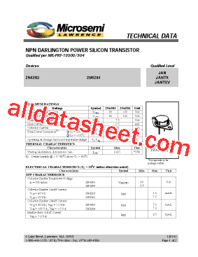 JAN2N6283型号图片