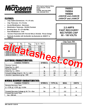 JANHCE1N5806型号图片