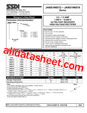 JANS1N6519型号图片