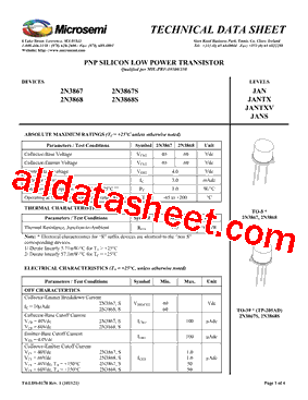 JANS2N3867S型号图片