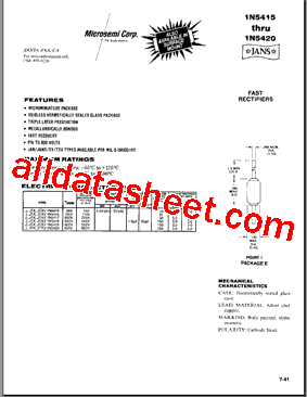 JANTX1N5418型号图片