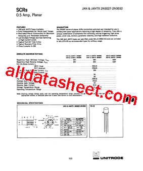 JANTX2N3029型号图片
