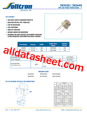 JANTX2N3440型号图片