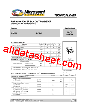 JANTX2N4399型号图片