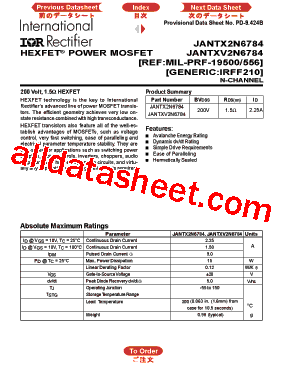 JANTX2N6784型号图片