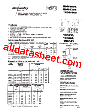 JANTXV1N6642US型号图片