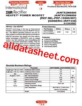 JANTXV2N6800型号图片