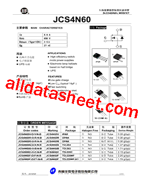 JCS4N60型号图片