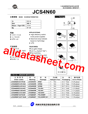 JCS4N60R-O-R-N-A型号图片