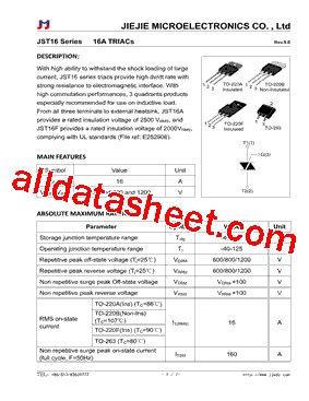 JST16A-600BW型号图片