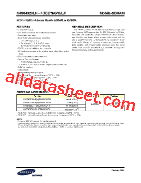 K4S64323LH-FN1H型号图片