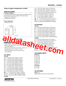 KADS-00-F型号图片