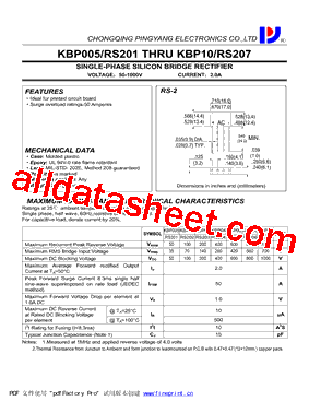 KBP005-RS201型号图片