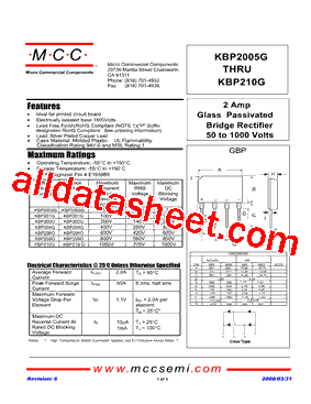 KBP2005G型号图片