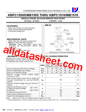 KBPC15005-MB1505型号图片