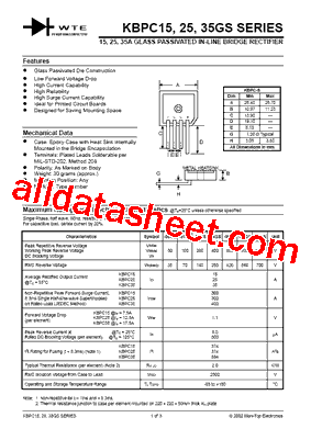 KBPC1500GS型号图片