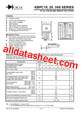 KBPC1500S型号图片
