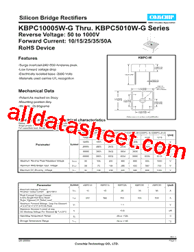 KBPC2508W-G型号图片
