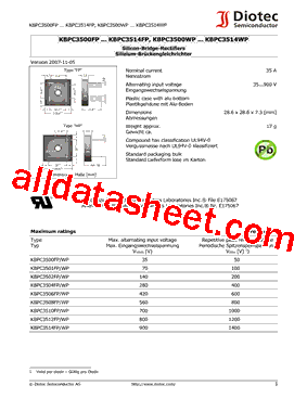 KBPC3500WP型号图片