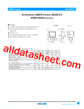 KDB15N50型号图片