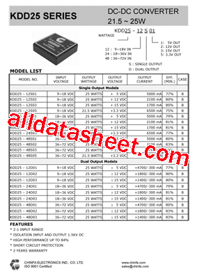 KDD25-12S01型号图片
